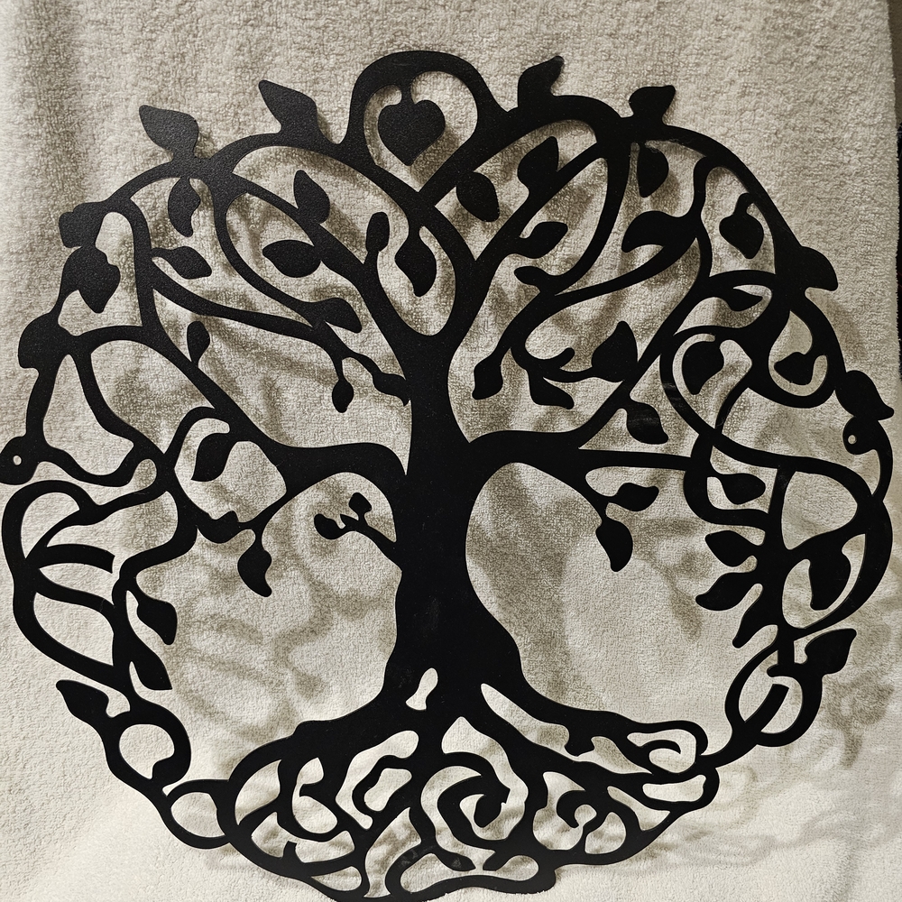 Source Unknown Black Metal Tree Wall Art 17" Tall x 18" Wide